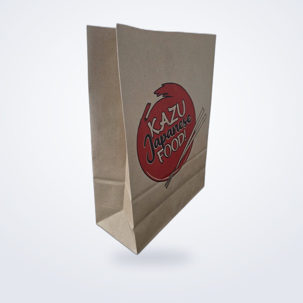 Embalagem de papel para delivery produzida para o Kazu Japanese Food